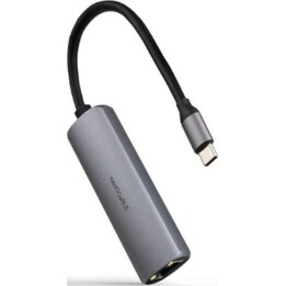 Nanocable 10.16.4603 USB-C 3.1 auf RJ45-Adapter mit PD 100 W und 18 cm grauem Kabel