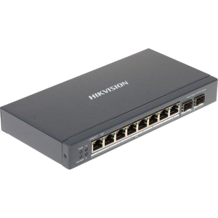 Hikvision DS-3E1510P-SI Commutateur métallique Gigabit PoE+ géré L2 à 8 ports
