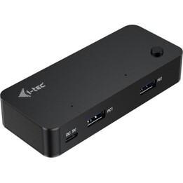 i-tec Hub KVM USB Universel 2x USB-C + 2x USB-A 3.0 5Gbps Switch Noir 1m