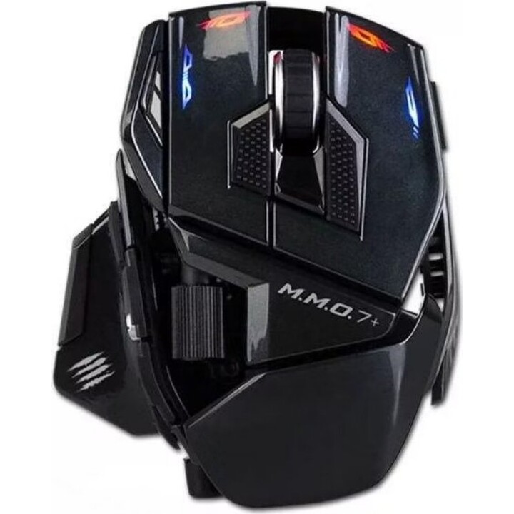 Ratón inalámbrico para juegos MMO 7+ negro
