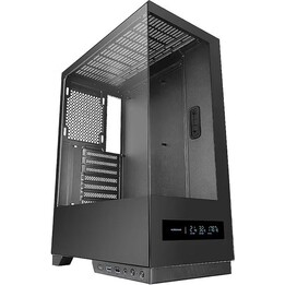 TACENS MARS MC-PULSAR ATX Mid Tower Vidro duplo temperado Ecrã LCD Gestão de cabos Preto