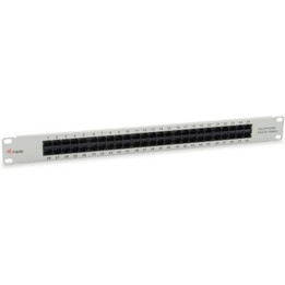 Equip 125297 50-Port Cat.3 RJ45 ISDN Patch Panel 19" 1U Light Grey Unshielded LSA/110