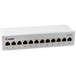 Equip 326522 12 portas Cat.6A Shielded Patch Panel Desktop 500MHz Cinzento