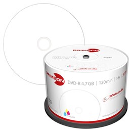 Pacote com 50 DVDs PRIMEON imprimíveis