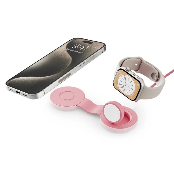 Twelve South ButterFly SE chargeur 2-en-1 Qi2 rose