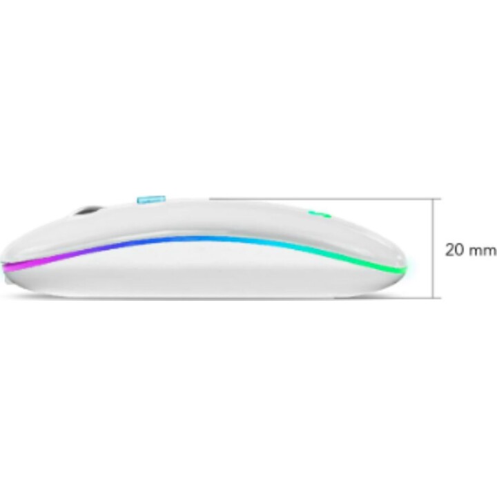 Subblim Kabellose Bluetooth-RGB-Dual-Flat-Optik-Maus mit bis zu 1600 DPI