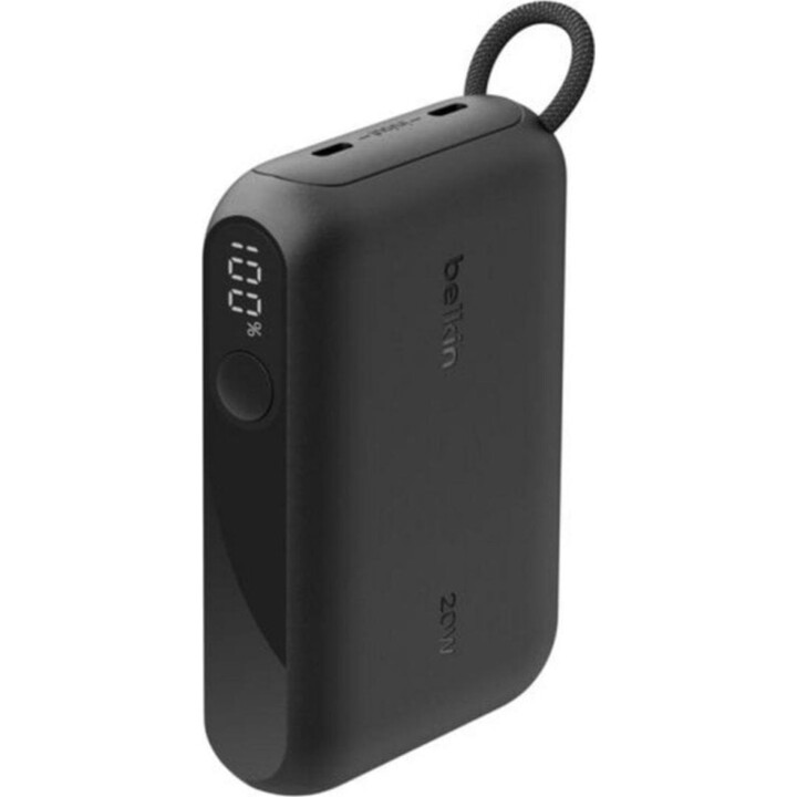 Bateria externa Belkin BPB027HQBK 10000 mAh com display integrado e carregamento rápido