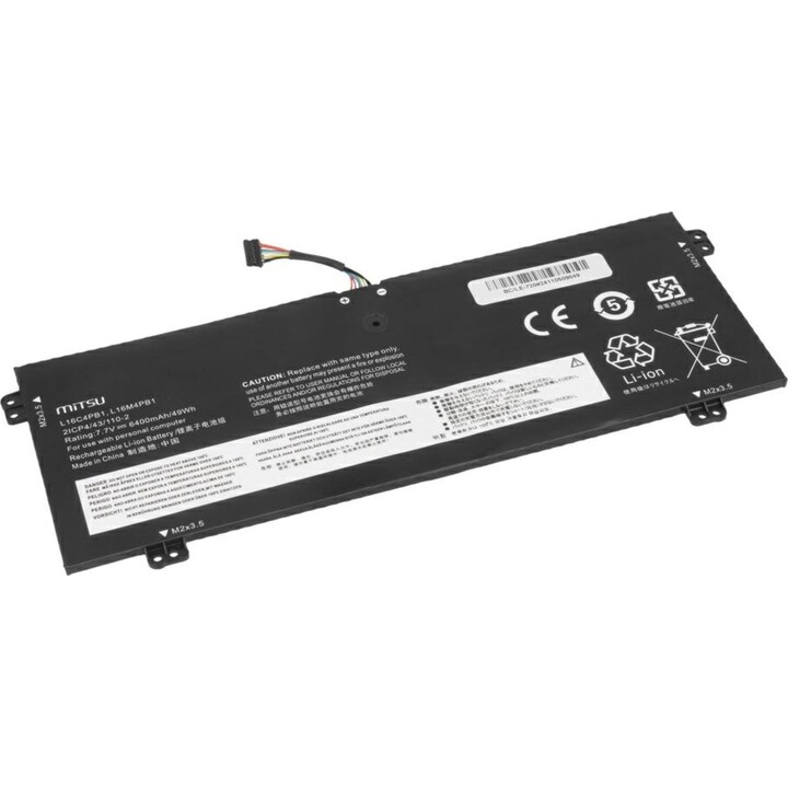 Mitsu Compatible Battery for LENOVO L16C4PB1 Laptop 7.7V 6400mAh
