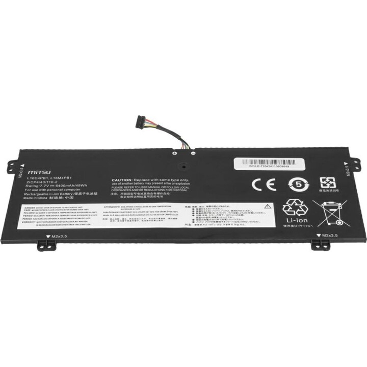 Mitsu Compatible Battery for LENOVO L16C4PB1 Laptop 7.7V 6400mAh