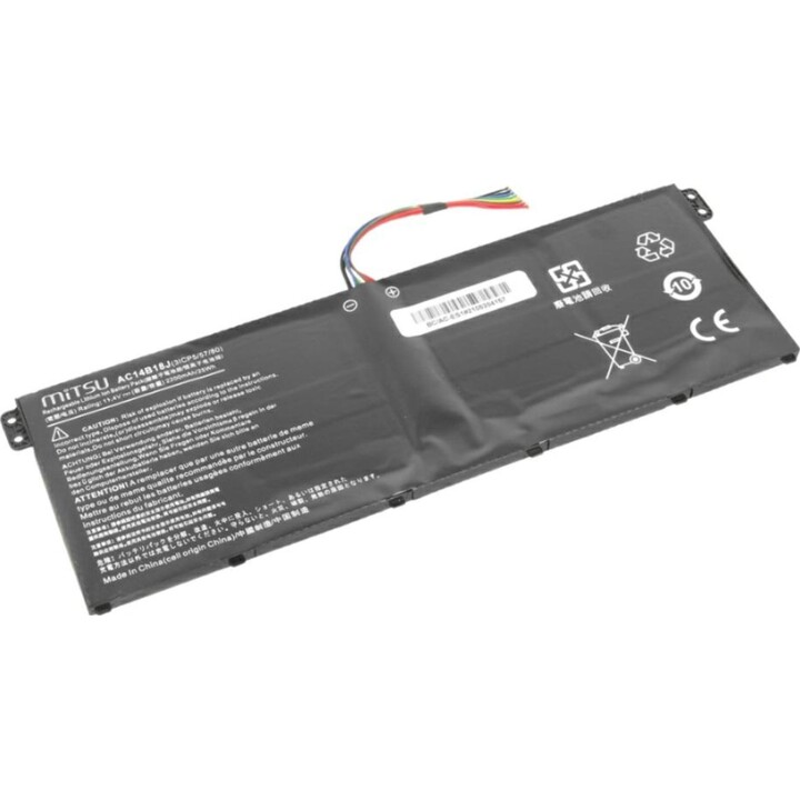Bateria de laptop compatível com Mitsu para Acer AC14B18J 11,4V 2200 mAh