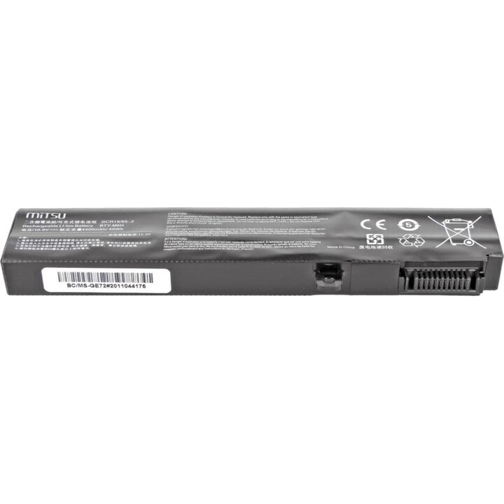 Bateria de laptop compatível com Mitsu para MSI BTY-M6H 10,8V 4400mAh