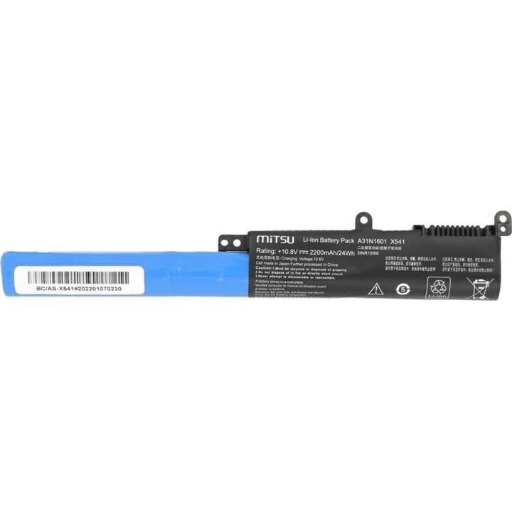 Mitsu Batería compatible para portátil Asus A31N1601 10.8V 2200mAh