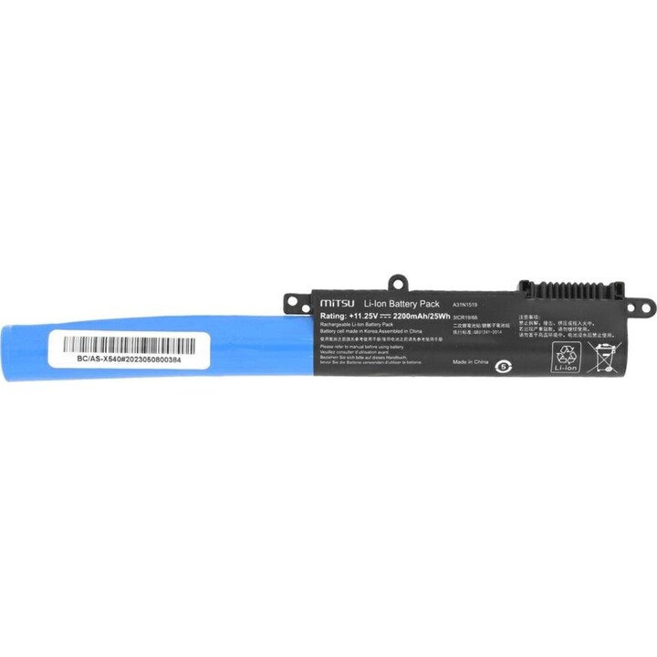 Mitsu Battery compatible for Asus 31N1519 laptop 11.25V 2200mAh