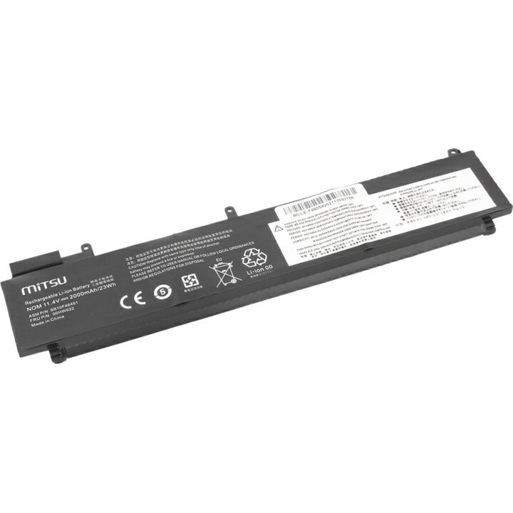 Mitsu Compatible Battery for Lenovo T460S / T470S Laptop 11.4v 2000 mAh