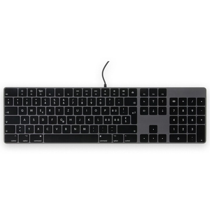 USB-C numeric Keyboard KB-1843, 106 keys, USB-C port, aluminum, Italian (IT) layout, macOS, space gray