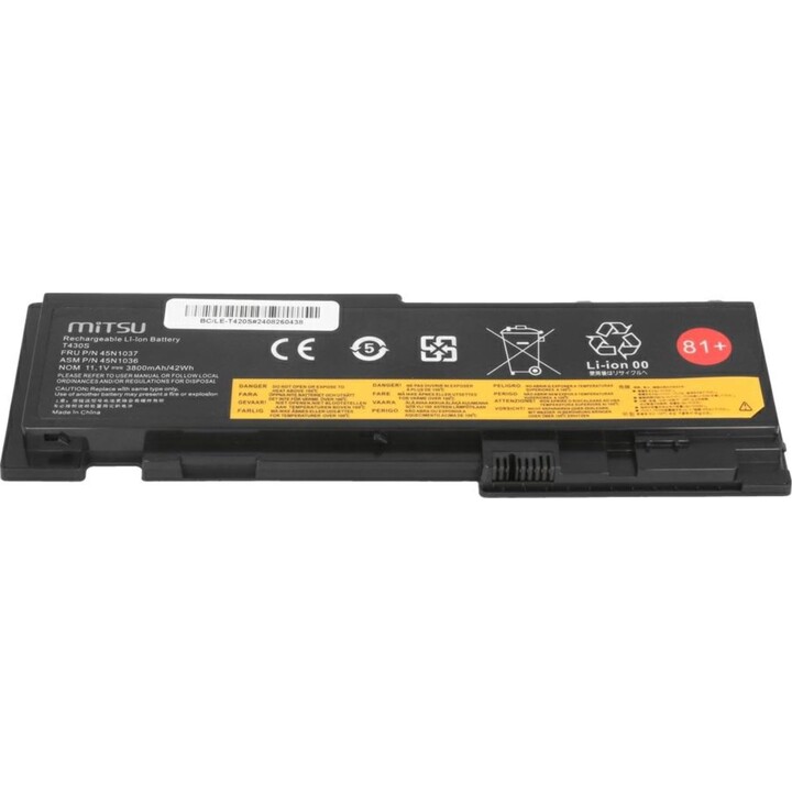 Batteria compatibile Mitsu per laptop Lenovo T420S 11,1 V 3800 mAh