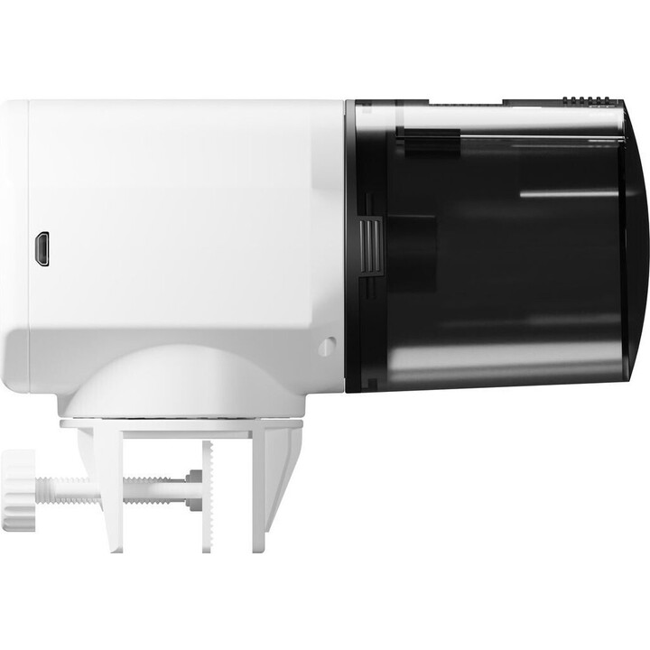 Tesla TSL-PC-059DW Futterautomat für Aquarien, Weiß/Schwarz