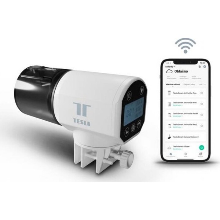 Alimentador de aquário Tesla TSL-PC-059DW, branco / preto