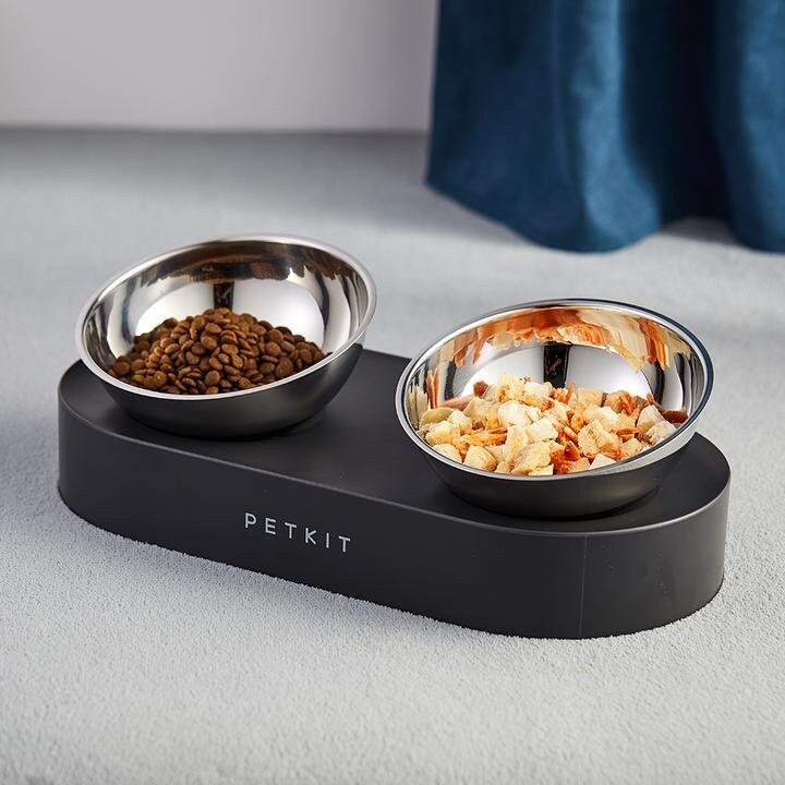 Petkit F4 mangeoire double en métal réglable pour chats