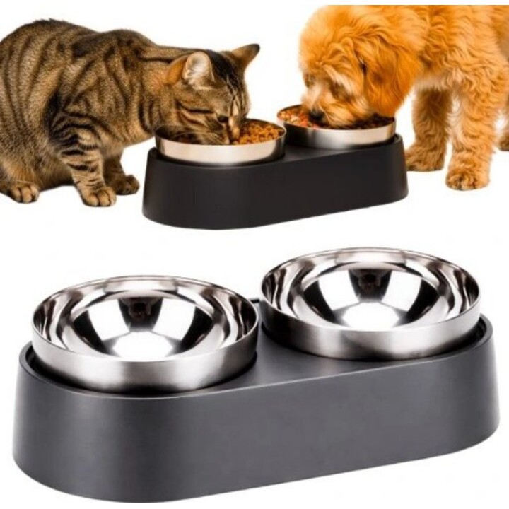 Petkit F4 mangeoire double en métal réglable pour chats