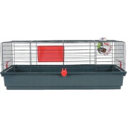 Jaula Zolux Classic 100, para hámster 56 x 100,5 x 38,5 cm, Gris/Rojo
