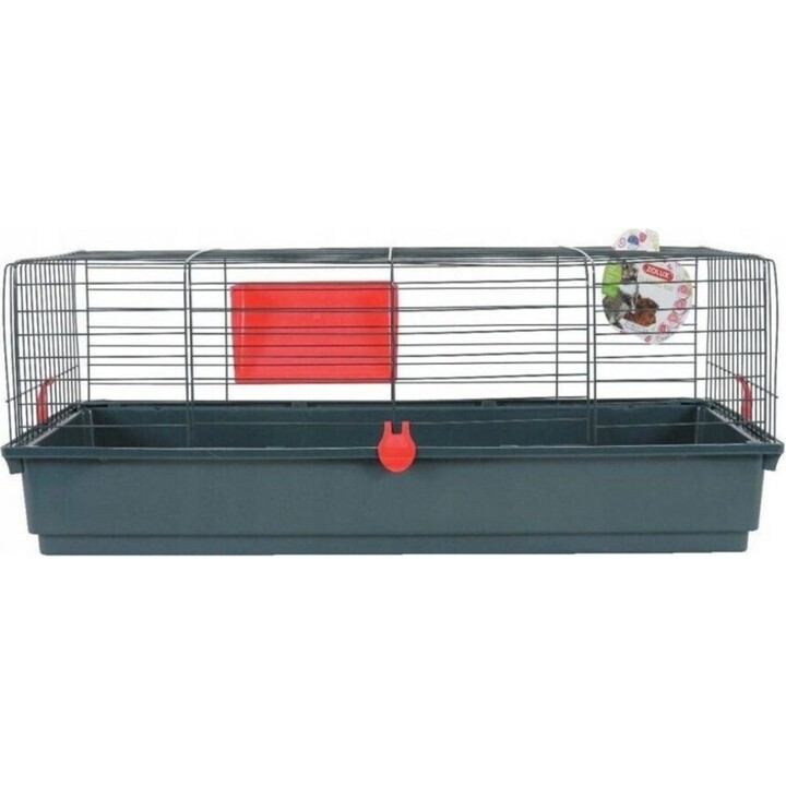 Zolux Classic 100 Gabbia, per criceti 56 x 100,5 x 38,5 cm, grigio/rosso