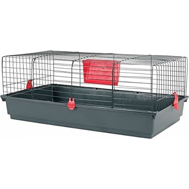 Zolux Classic 100 Gabbia, per criceti 56 x 100,5 x 38,5 cm, grigio/rosso