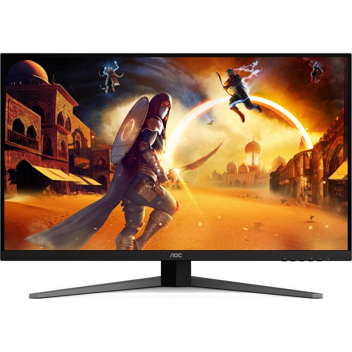 Monitor da gioco AOC U32G4U 31,5" 4K UHD Fast IPS 160Hz Dual Frame FHD 320Hz 0,5ms HDR400 HDMI2.1 Hub USB Nero/Rosso