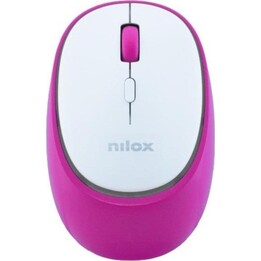 Nilox NXMDWS104 Souris Bluetooth sans fil 1600 DPI Rose Clic silencieux Rechargeable