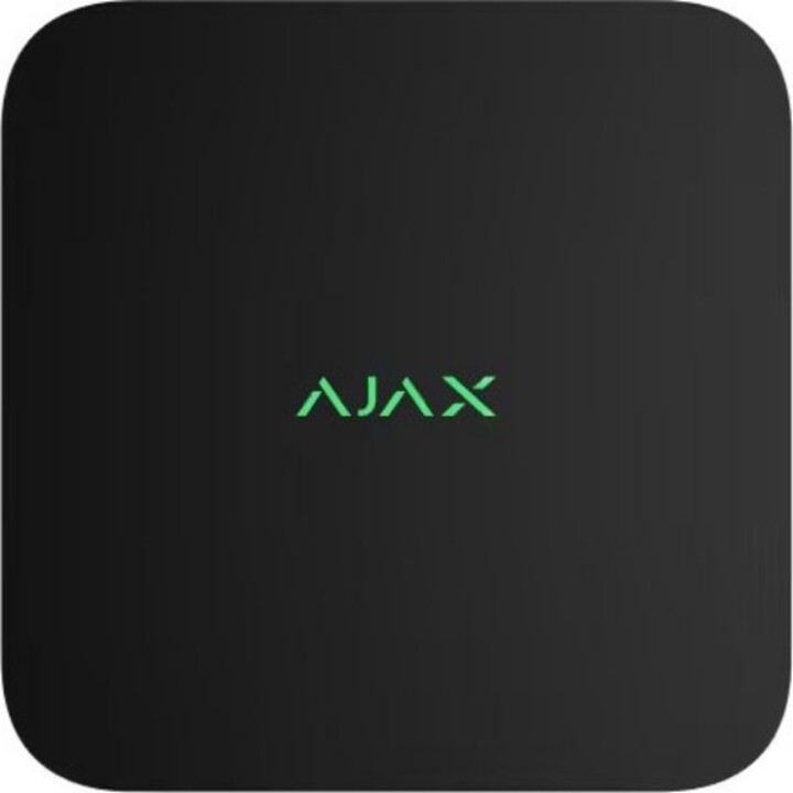 AJAX 127051 NVR DC nero 8 canali 4K Network Video Recorder JetSparrow Streaming HDD 16TB DC 9-16V 193x193x47 mm