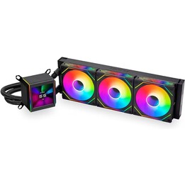 Lian Li Galahad II GA2ALCD36B 360 mm AIO LCD CPU Cooler 2,88" IPS 480x480 Asetek 8th Gen Pump ARGB Fans Nero