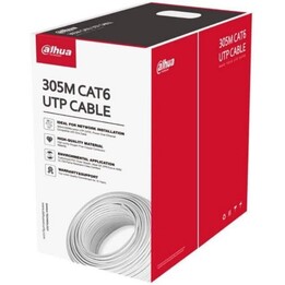 Dahua PFM923I-6FN-CD F/UTP CAT6 LSZH Netzwerkkabel 305m Rolle 24AWG OFC 250MHz PoE Weiß 6.4mm Ø CPR Dca Aluminium Folie Abschirm