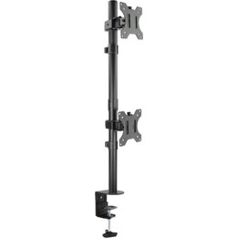 Soporte de mesa TooQ DB1233TNV-B para 2 monitores 13-32" vertical acero negro