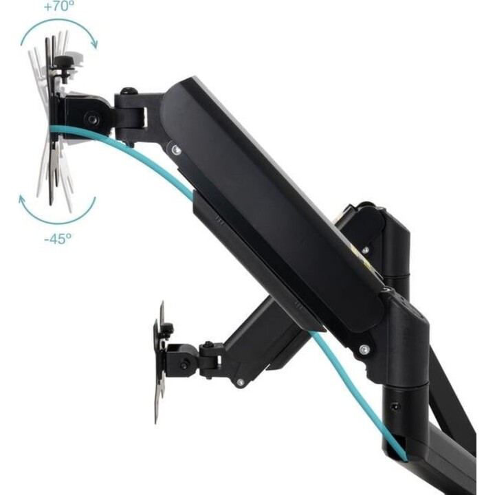 Soporte de Pared para 2 Monitores TooQ LP1434TNR-B/ Giratorio/ Inclinable/ Rotatorio/ hasta 10kg