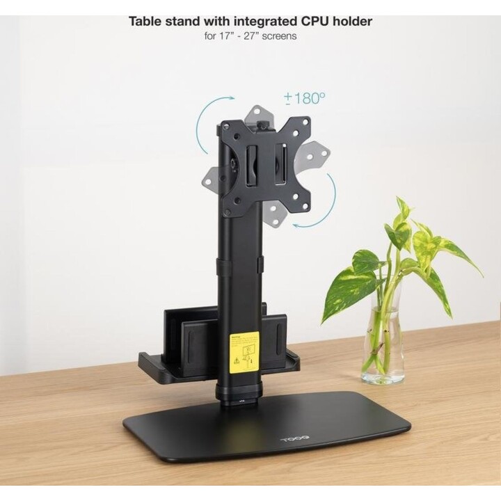 TooQ DB1128TN-B Desktop Monitor Stand / Adjustable / Swivel / Tilt / up to 6kg