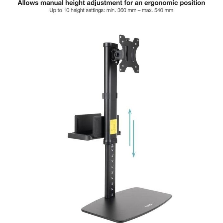 TooQ DB1128TN-B Desktop Monitor Stand / Adjustable / Swivel / Tilt / up to 6kg