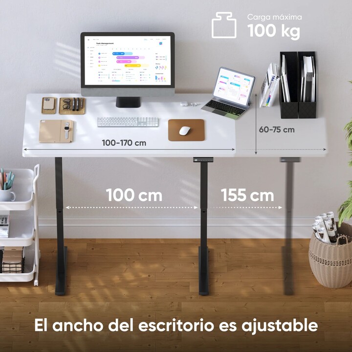ESTRUTURA DE MESA MOTORIZADA/PRETA CDF222E-B ONKRON