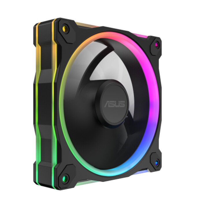 Ventola Asus Prime Mr120 Argb nera per case del computer, 12 cm, nera