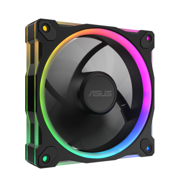 Ventola Asus Prime Mr120 Argb nera per case del computer, 12 cm, nera