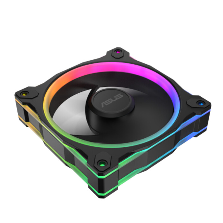 Ventola Asus Prime Mr120 Argb nera per case del computer, 12 cm, nera