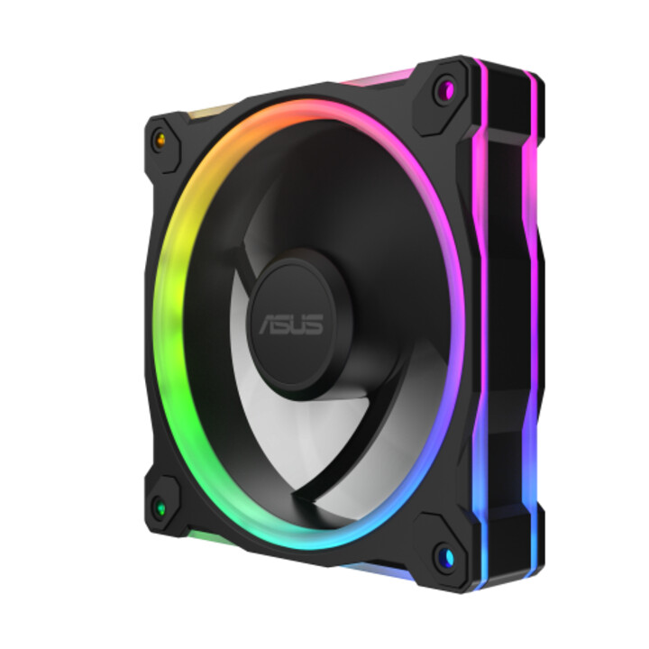 Ventola Asus Prime Mr120 Argb nera per case del computer, 12 cm, nera