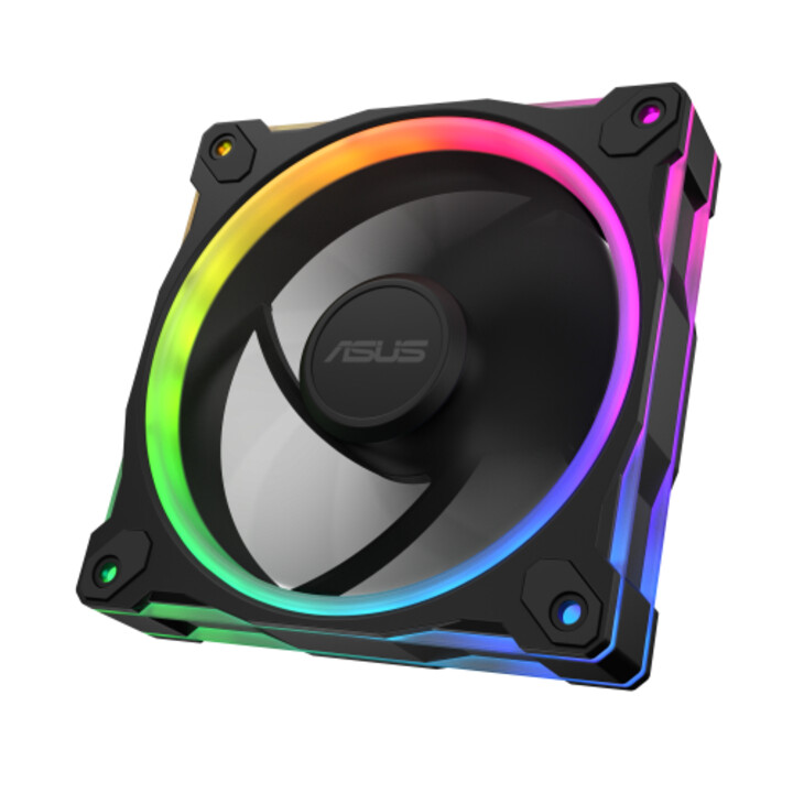 Ventola Asus Prime Mr120 Argb nera per case del computer, 12 cm, nera