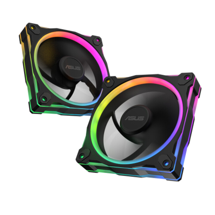 Ventola Asus Prime Mr120 Argb nera per case del computer, 12 cm, nera