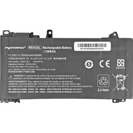 Movano-kompatibler Akku für HP RE03XL-Laptop, 11,55 V, 3500 mAh