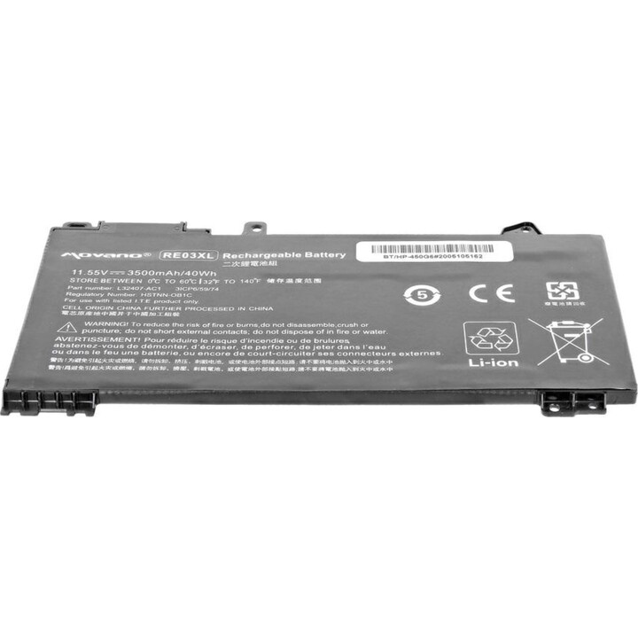 Batterie compatible Movano pour ordinateur portable HP RE03XL 11,55 V 3500 mAh