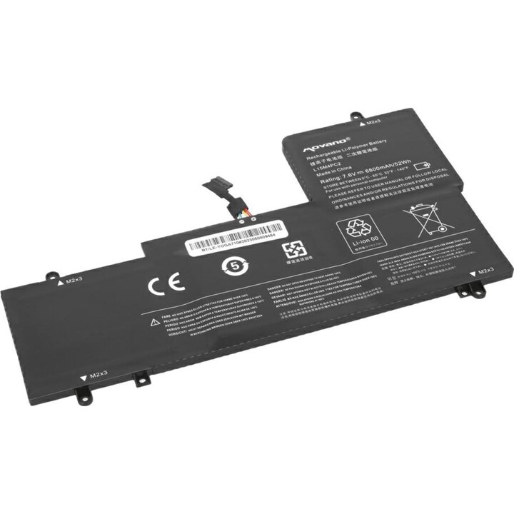Batteria compatibile Movano per laptop Lenovo L15L4PC2 7,6 V 6800 mAh