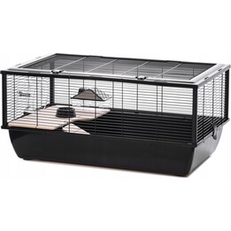 INTER-ZOO Bob, Gabbia per criceti e piccoli roditori, 780x480x360, Legno nero