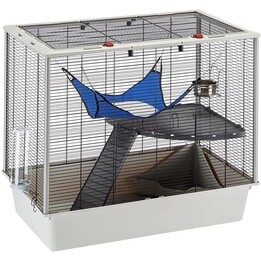 Ferplast Furet Plus, Jaula para hurones y ratones 78 x 48 x h 70 cm, Negro y Gris