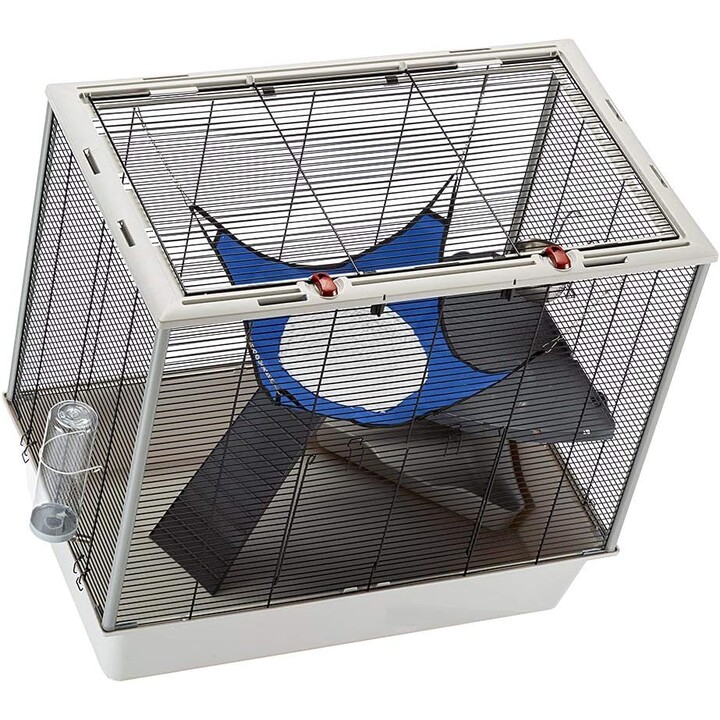 Ferplast Furet Plus, Jaula para hurones y ratones 78 x 48 x h 70 cm, Negro y Gris