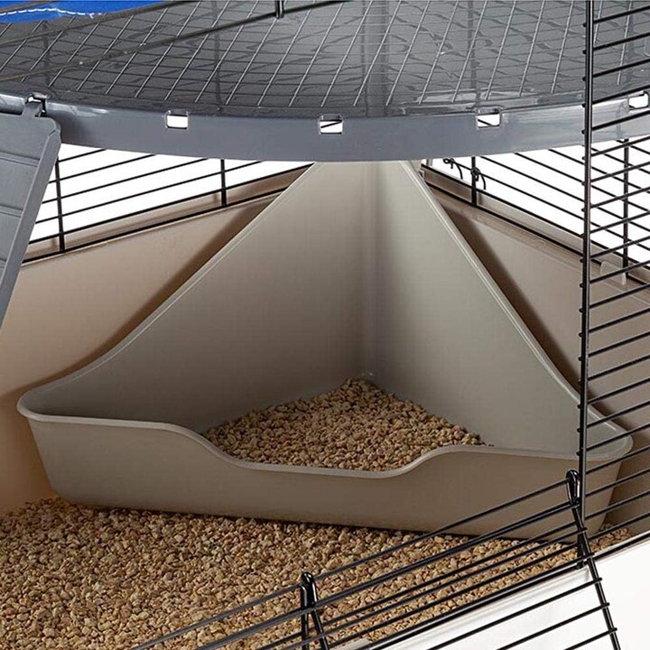 Ferplast Furet Plus, Cage for ferrets and mice 78 x 48 x h 70 cm, Black and Gray
